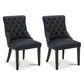CHITA LIVING-Morgan Prime Tufted Dining Chair (Set of 2)-Dining Chairs-Faux Leather-Black-