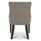 CHITA LIVING-Morgan Prime Tufted Dining Chair (Set of 2)-Dining Chairs-Faux Leather-Stone Gray-