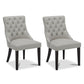 CHITA LIVING-Morgan Prime Tufted Dining Chair (Set of 2)-Dining Chairs-Faux Leather-Light Gray-