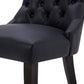 CHITA LIVING-Morgan Prime Tufted Dining Chair (Set of 2)-Dining Chairs-Faux Leather-Black-