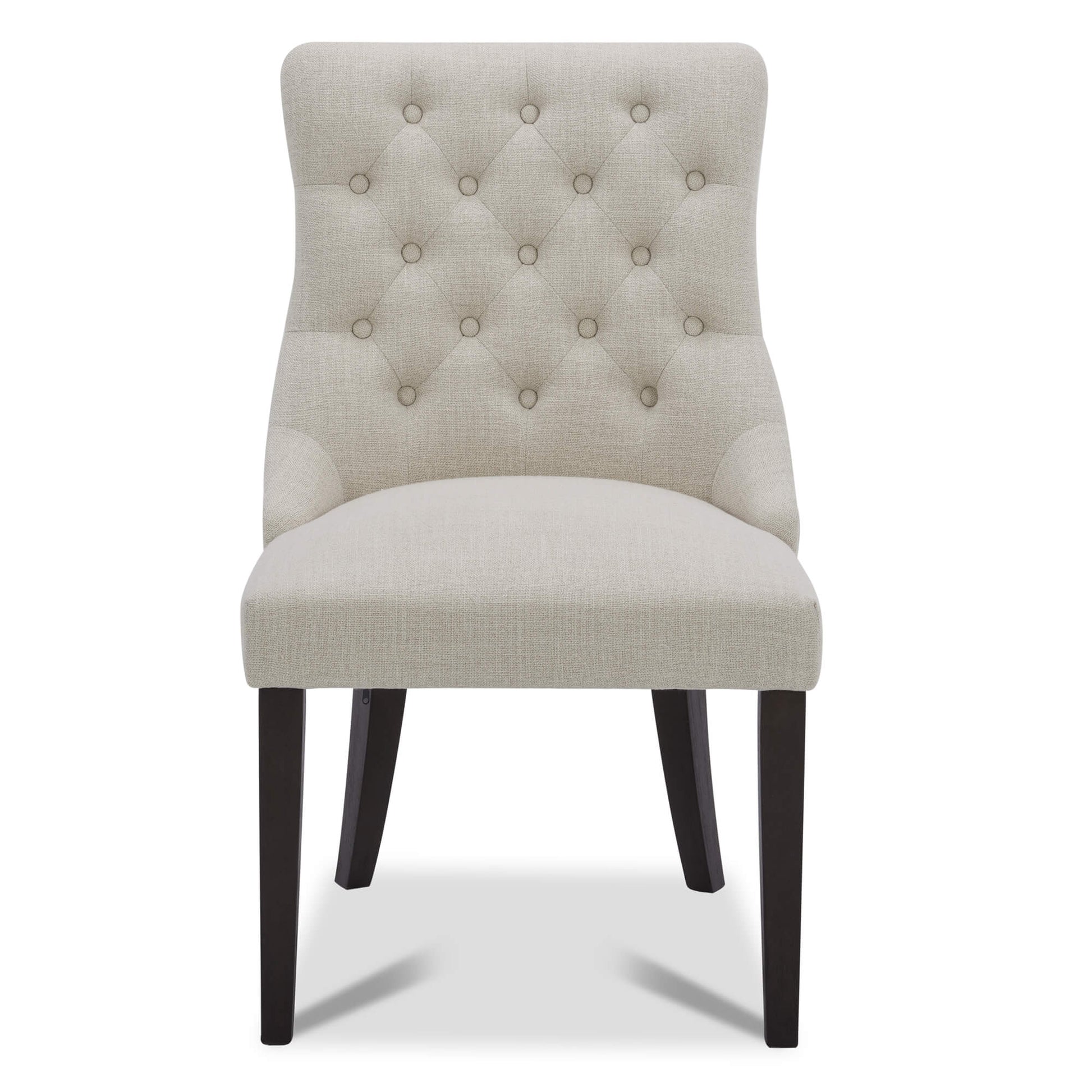 CHITA LIVING-Morgan Prime Tufted Dining Chair (Set of 2)-Dining Chairs-Performance Fabric-Linen-