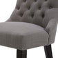 CHITA LIVING-Morgan Prime Tufted Dining Chair (Set of 2)-Dining Chairs-Performance Fabric-Flint Gray-