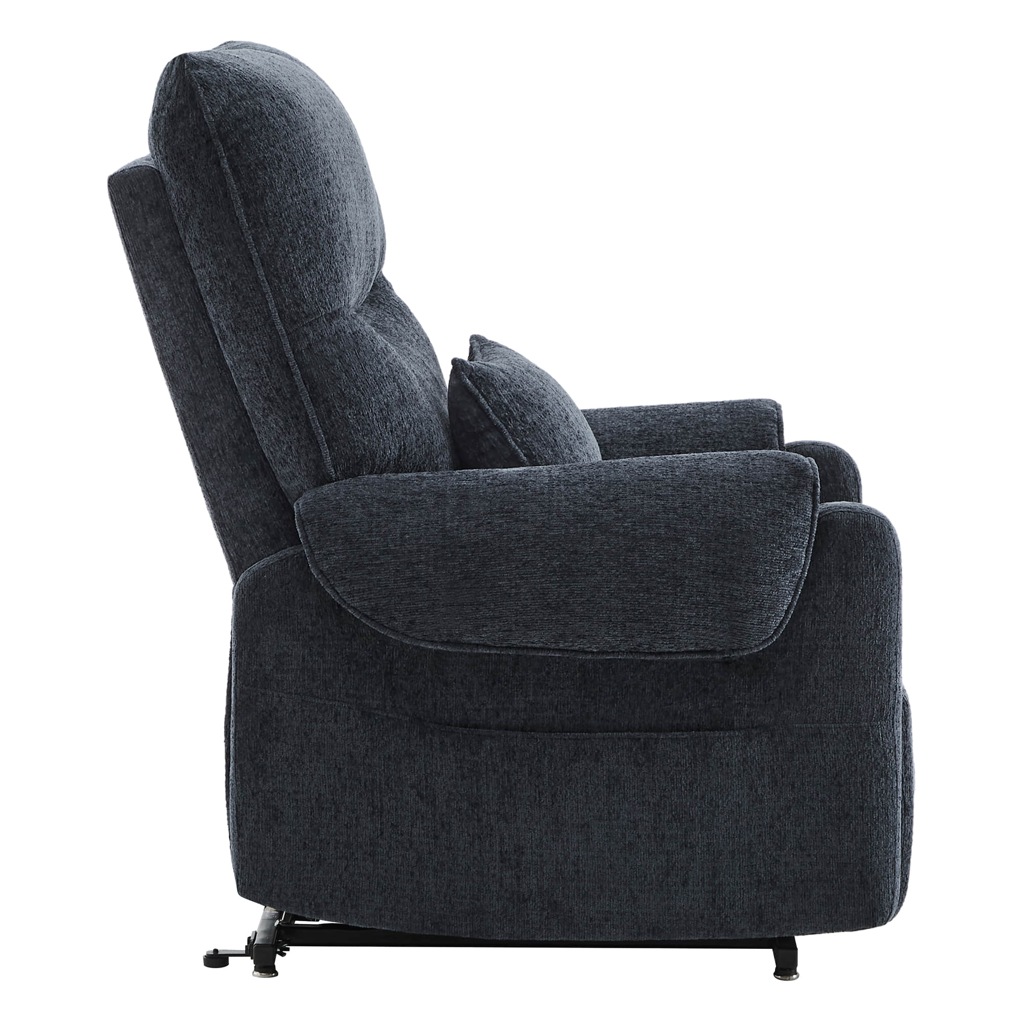 CHITA LIVING-Coro Power Lift Chair Recliner For Elderly-Lift Chair-Chenille Fabric-Navy-