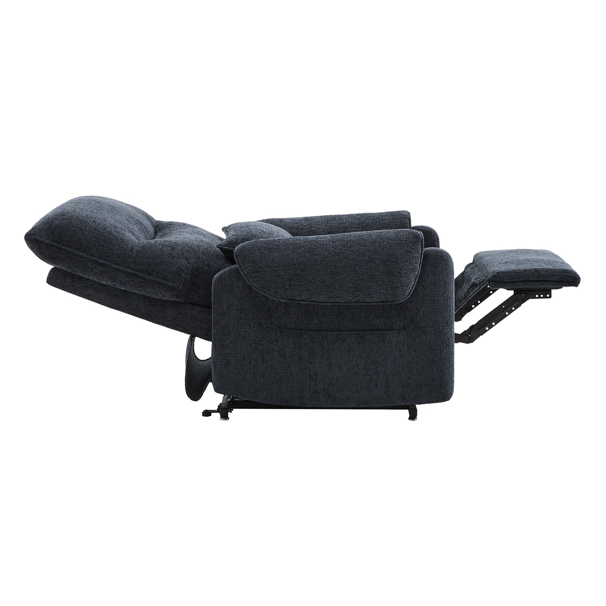 CHITA LIVING-Coro Power Lift Chair Recliner For Elderly-Lift Chair-Chenille Fabric-Navy-