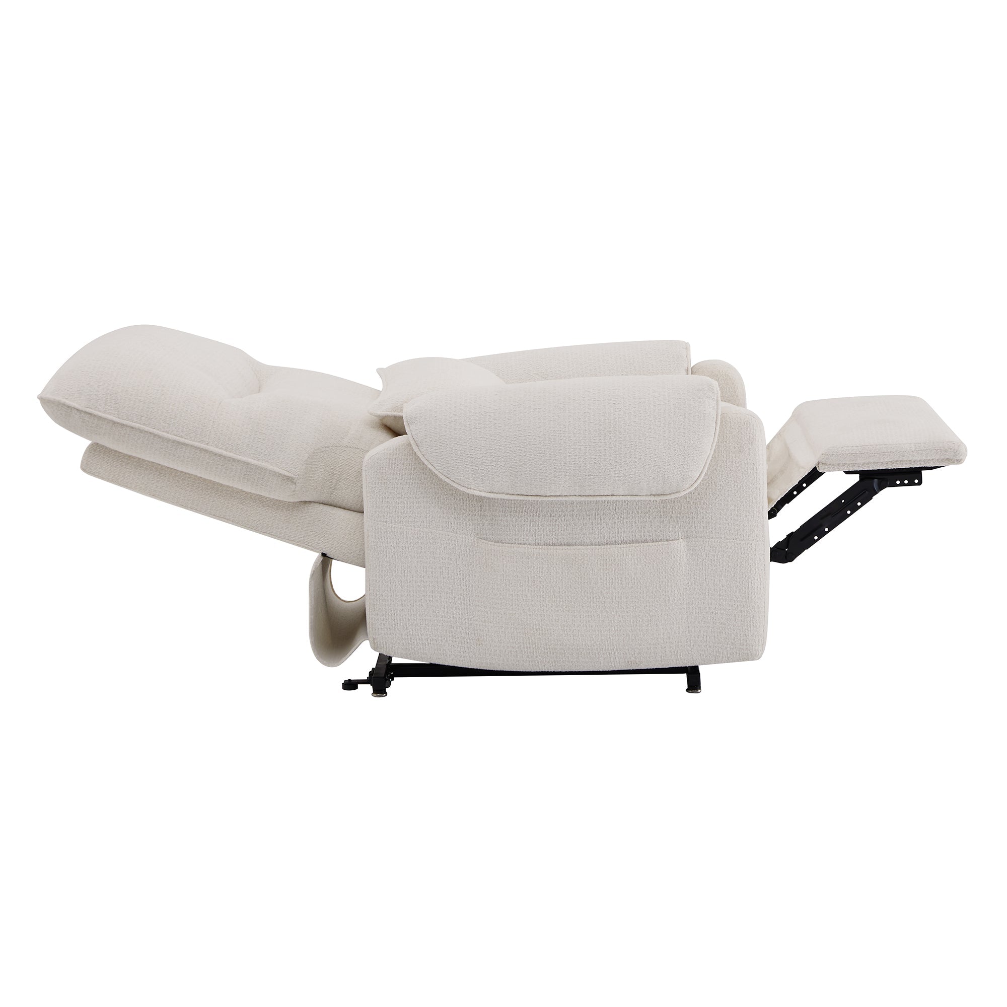 CHITA LIVING-Coro Power Lift Chair Recliner For Elderly-Lift Chair-Chenille Fabric-Cream-