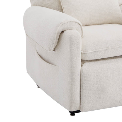 CHITA LIVING-Coro Power Lift Chair Recliner For Elderly-Lift Chair-Chenille Fabric-Cream-