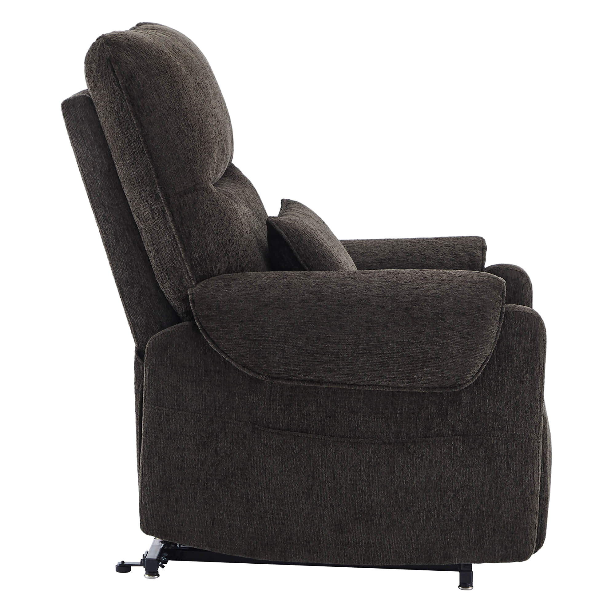 CHITA LIVING-Coro Power Lift Chair Recliner For Elderly-Lift Chair-Chenille Fabric-Dark Brown-