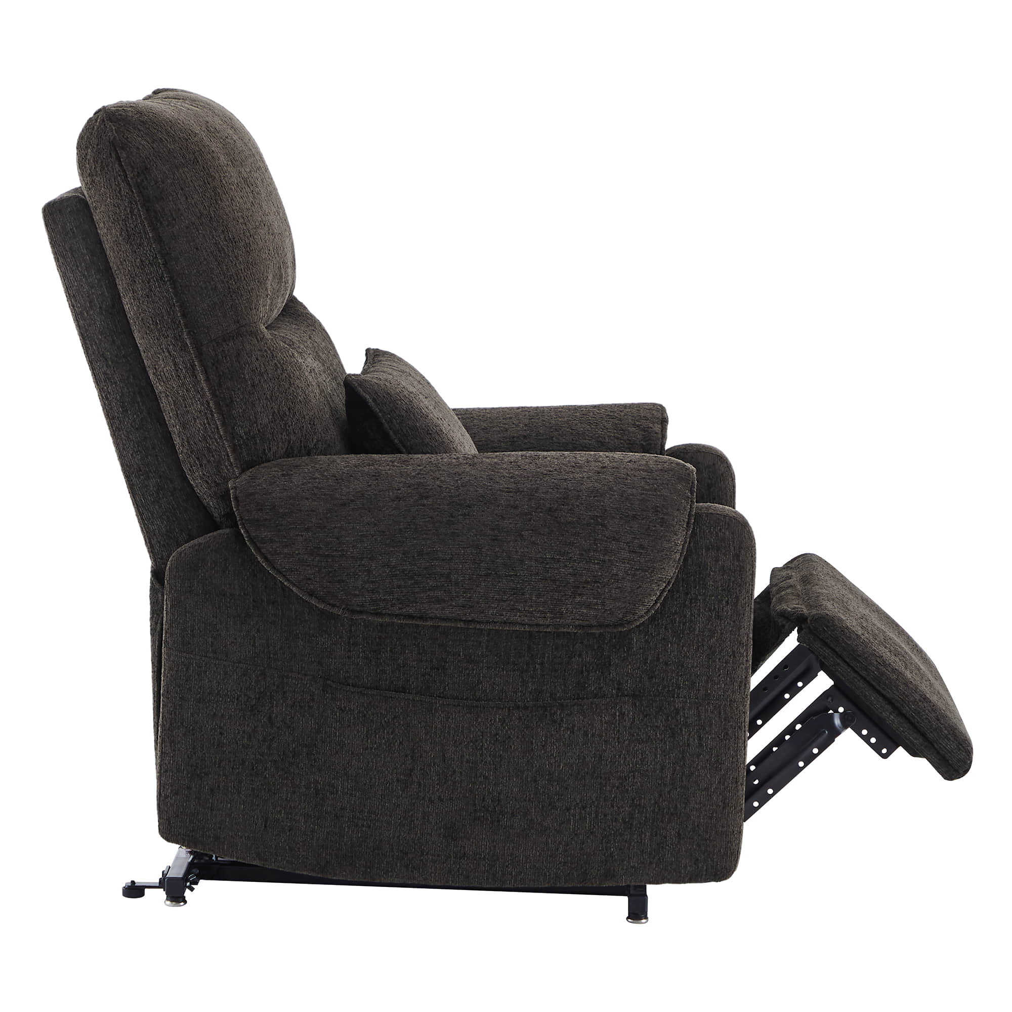 CHITA LIVING-Coro Power Lift Chair Recliner For Elderly-Lift Chair-Chenille Fabric-Dark Brown-