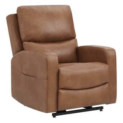 CHITA LIVING-Finley Power Lift Chair Recliner For Elderly-Lift Chair-Faux Leather-Chocolate-