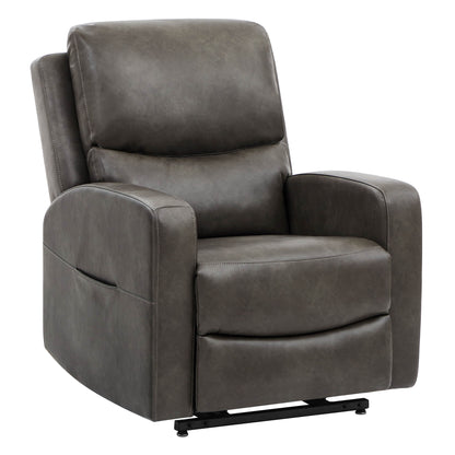 CHITA LIVING-Finley Power Lift Chair Recliner For Elderly-Lift Chair-Faux Leather-Dark Grey-