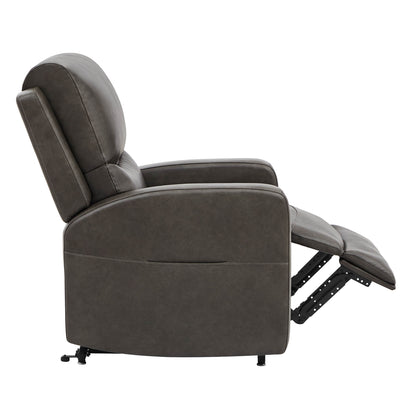 CHITA LIVING-Finley Power Lift Chair Recliner For Elderly-Lift Chair-Faux Leather-Dark Grey-