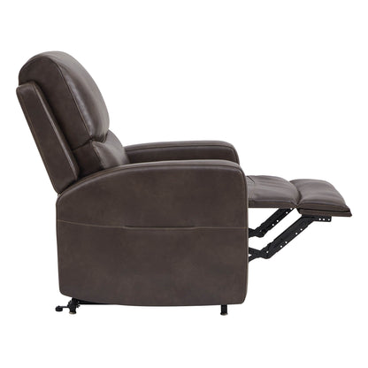 CHITA LIVING-Finley Power Lift Chair Recliner For Elderly-Lift Chair-Faux Leather-Chocolate-