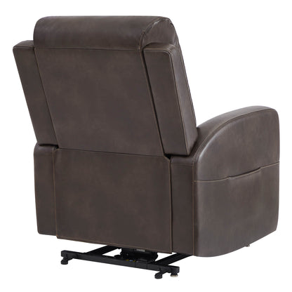 CHITA LIVING-Finley Power Lift Chair Recliner For Elderly-Lift Chair-Faux Leather-Chocolate-