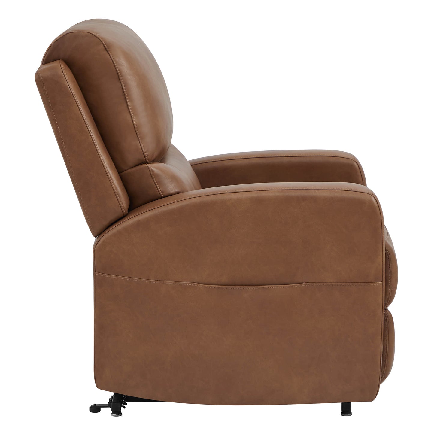 CHITA LIVING-Finley Power Lift Chair Recliner For Elderly-Lift Chair-Faux Leather-Saddle Brown-