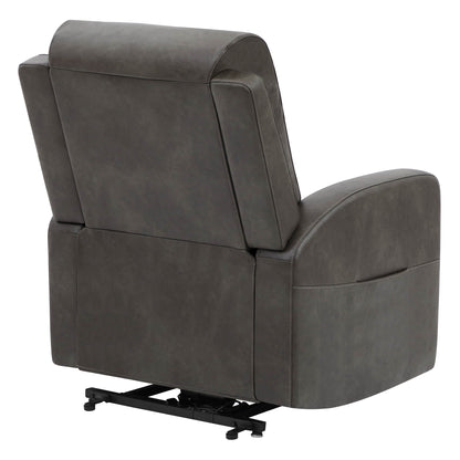 CHITA LIVING-Finley Power Lift Chair Recliner For Elderly-Lift Chair-Faux Leather-Dark Grey-