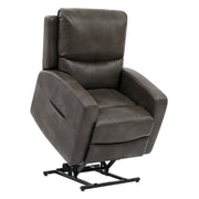 CHITA LIVING-Finley Power Lift Chair Recliner For Elderly-Lift Chair-Faux Leather-Dark Grey-