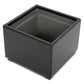 CHITA LIVING-Cube Storage Ottoman - Fabric & Leather-Ottoman-Faux Leather-Black-