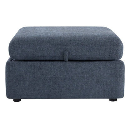 CHITA LIVING-Delaney Ottoman-Ottoman-Fabric-Blue-