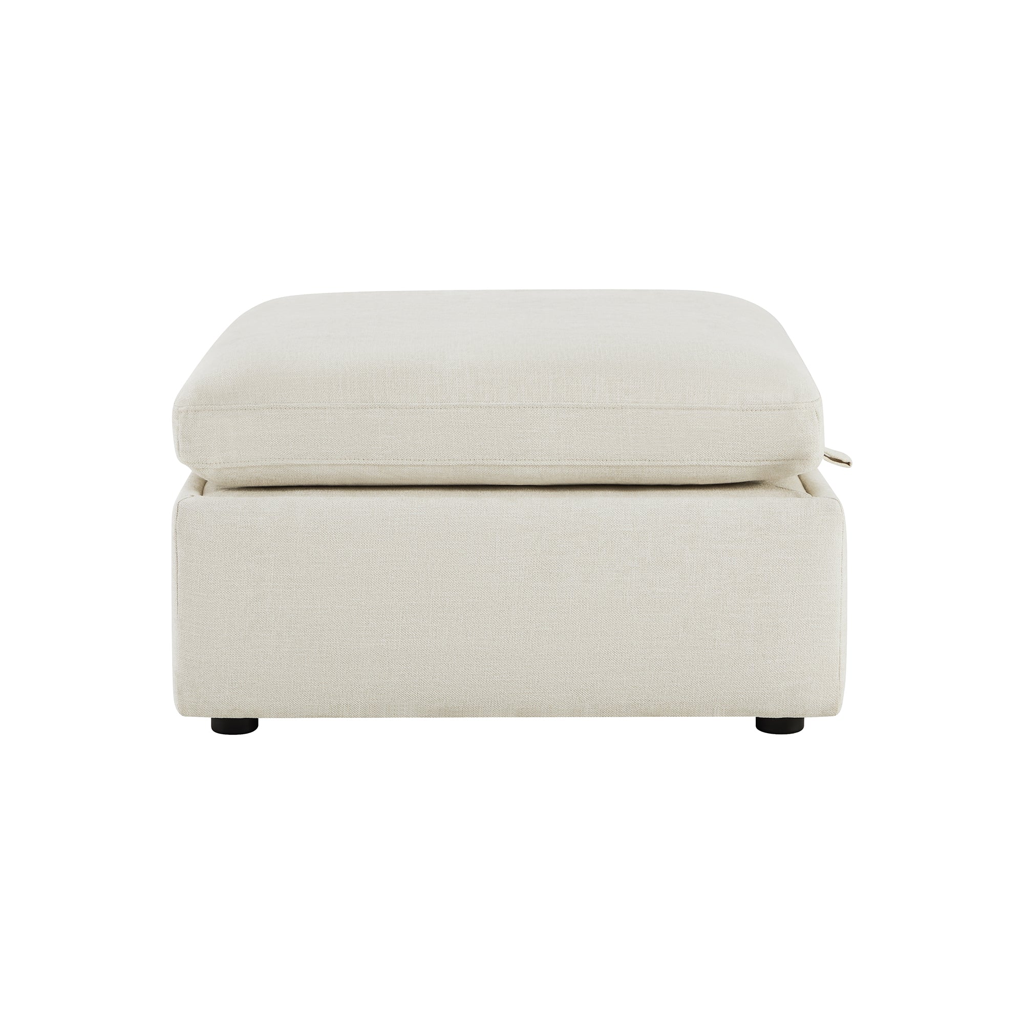 CHITA LIVING-Delaney Ottoman-Ottoman-Fabric-Linen-