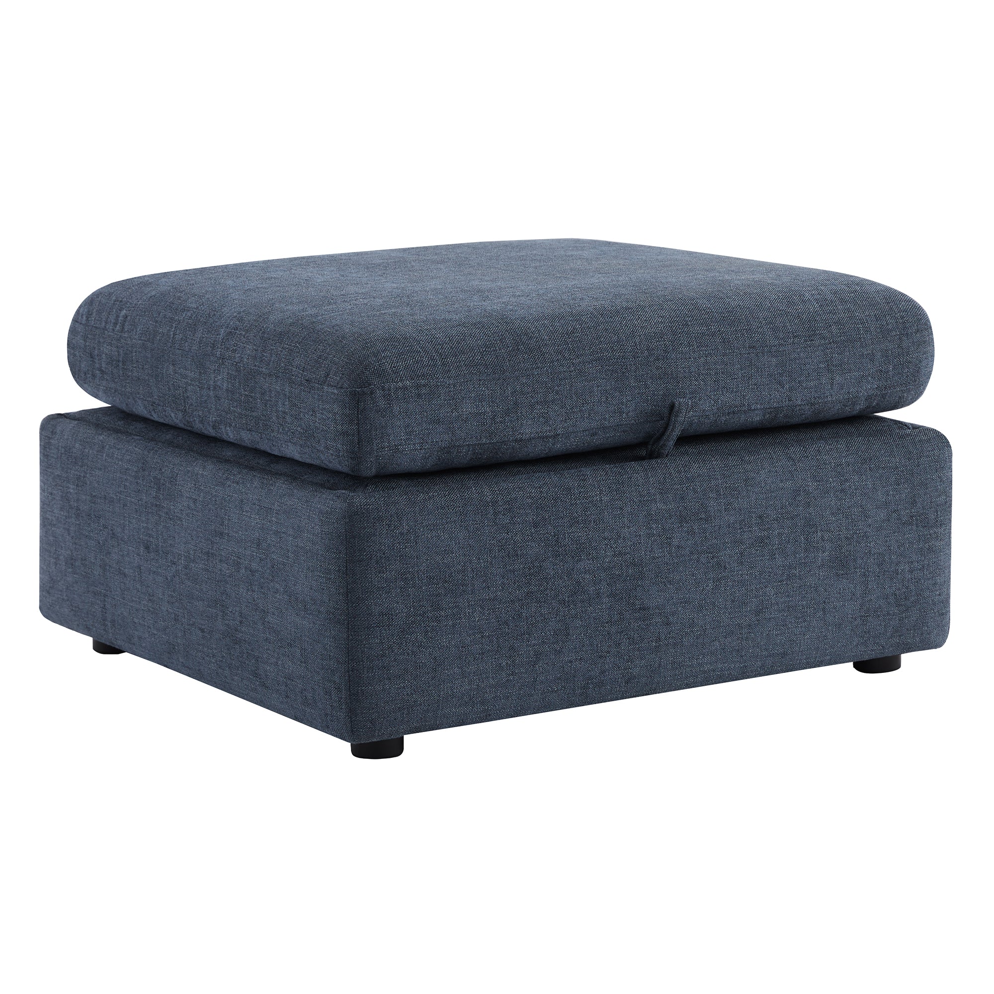 CHITA LIVING-Delaney Ottoman-Ottoman-Fabric-Blue-