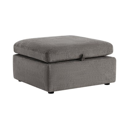 CHITA LIVING-Delaney Ottoman-Ottoman-Fabric-Fossil Gray-