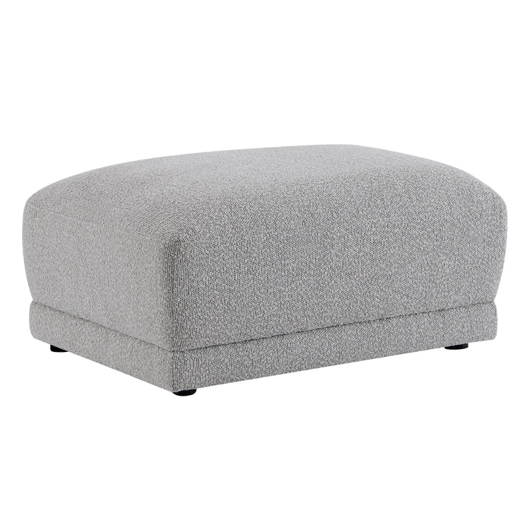 CHITA LIVING-Josie Performance Boucle Ottoman / Armless Chair-Ottoman-Performance Fabric-Ottoman-Grey