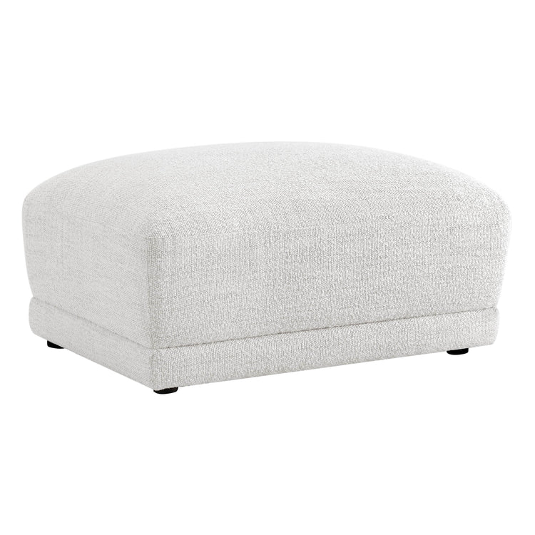 CHITA LIVING-Josie Performance Boucle Ottoman / Armless Chair-Ottoman-Performance Fabric-Ottoman-Pearl