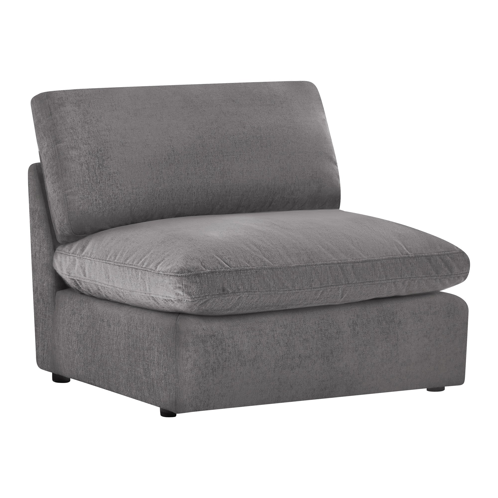 CHITA LIVING-Kenna Ottoman / Armless Chair-Ottoman-Armless Chair-Dark Gray-