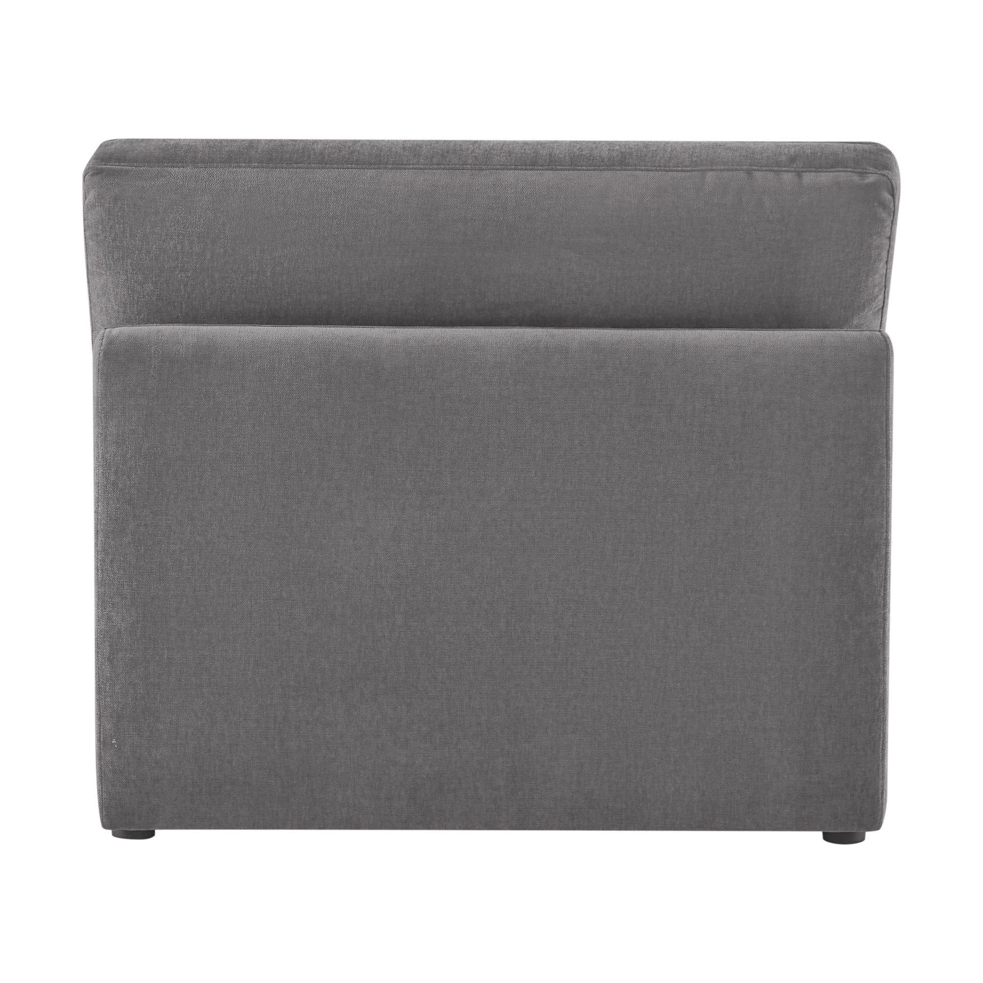 CHITA LIVING-Kenna Ottoman / Armless Chair-Ottoman-Armless Chair-Dark Gray-