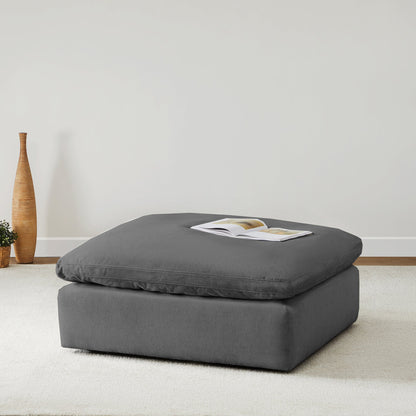 CHITA LIVING-Kenna Ottoman / Armless Chair-Ottoman-Ottoman-Dark Gray-