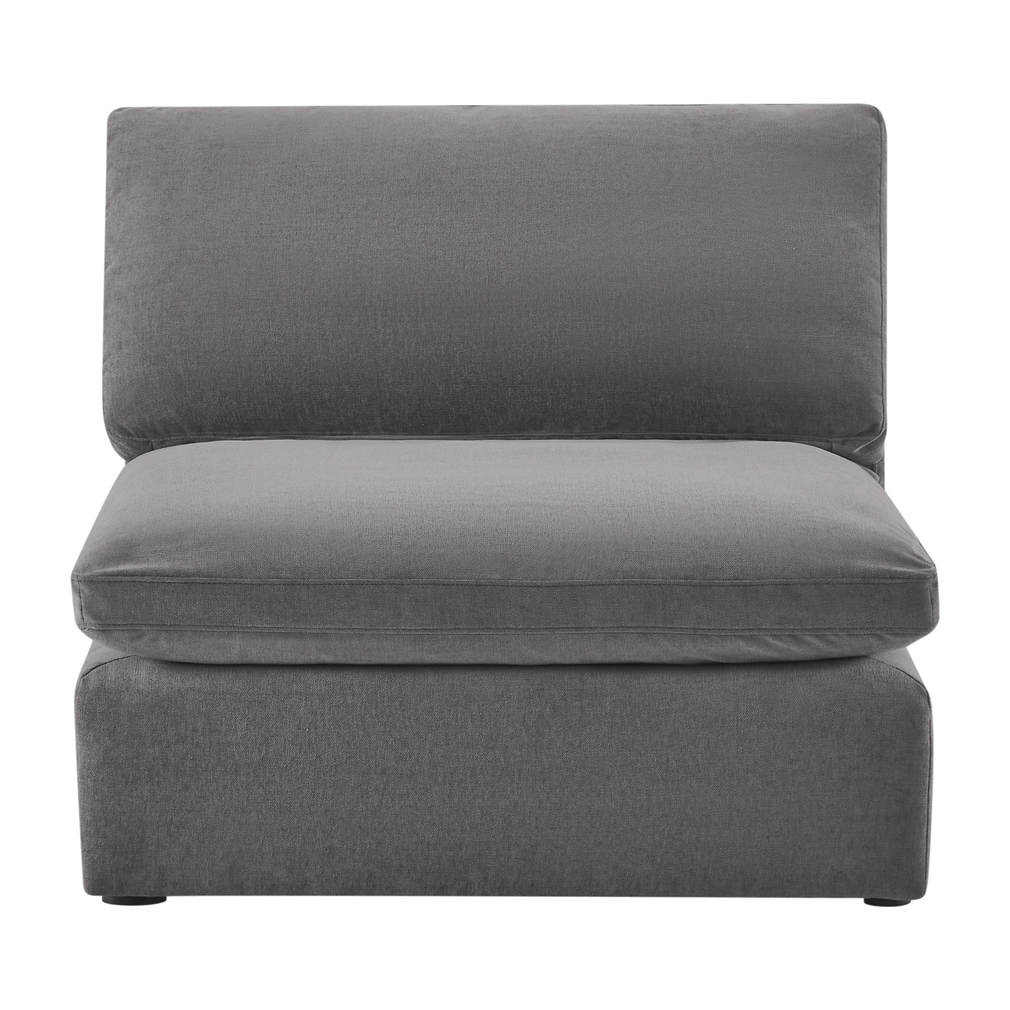 CHITA LIVING-Kenna Ottoman / Armless Chair-Ottoman-Armless Chair-Dark Gray-