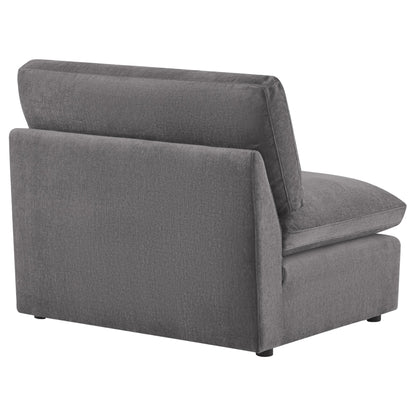 CHITA LIVING-Kenna Ottoman / Armless Chair-Ottoman-Armless Chair-Dark Gray-