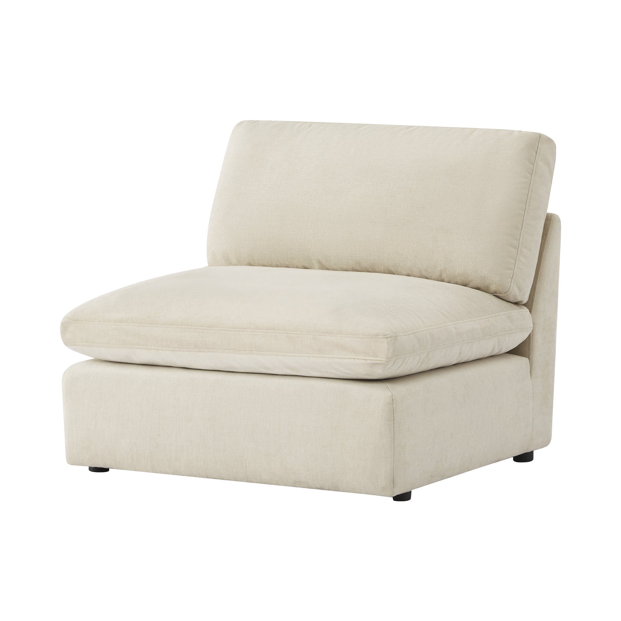 CHITA LIVING-Kenna Ottoman / Armless Chair-Ottoman-Armless Chair-Cream-