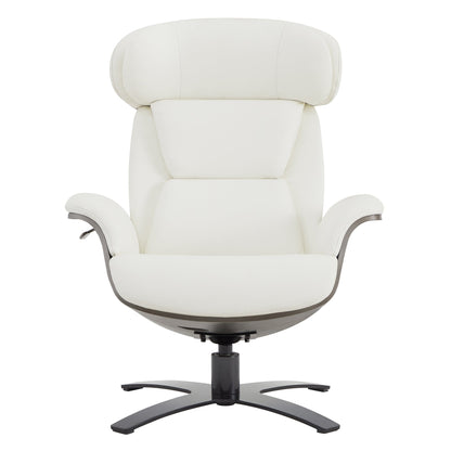 CHITA LIVING-Elvin Leather Recliner & Ottoman-Recliners-Genuine Top-grain Leather-White-