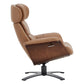 CHITA LIVING-Elvin Leather Recliner & Ottoman-Recliners-Genuine Top-grain Leather-Saddle Brown-