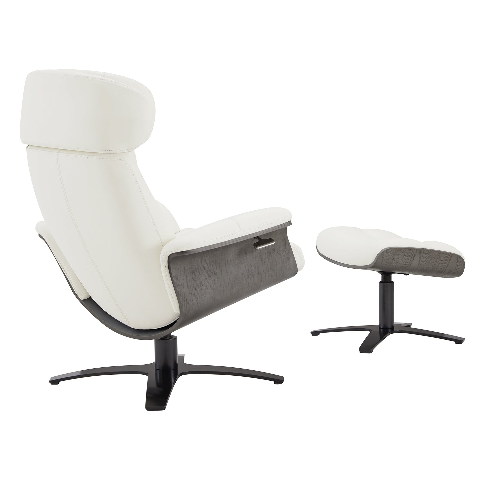 CHITA LIVING-Elvin Leather Recliner & Ottoman-Recliners-Genuine Top-grain Leather-White-