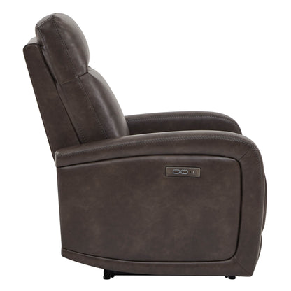 CHITA LIVING-Keni Power Wall Hugger Recliner with Type-C Port-Recliners-Faux leather-Chocolate-