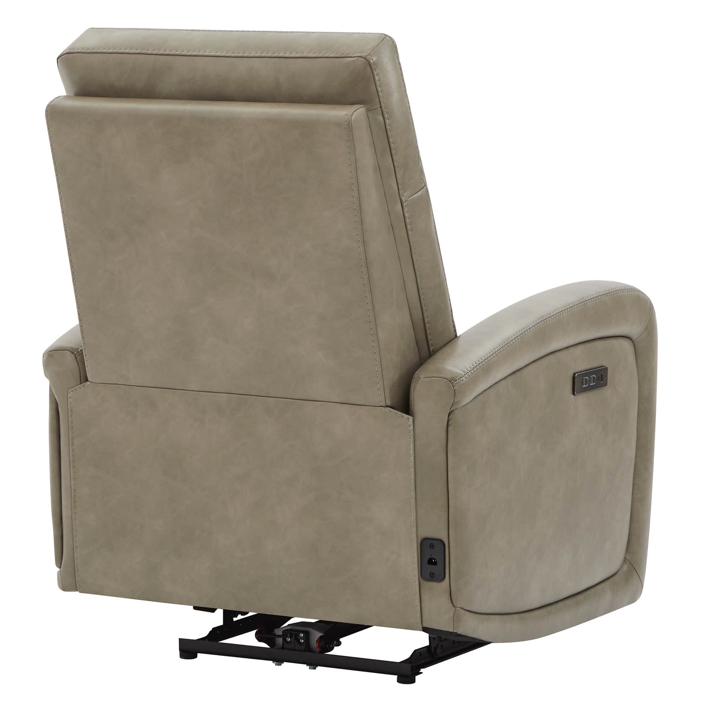 CHITA LIVING-Keni Power Wall Hugger Recliner with Type-C Port-Recliners-Faux leather-Grey-