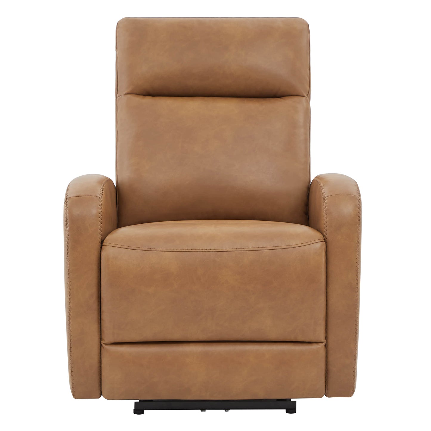 CHITA LIVING-Keni Power Wall Hugger Recliner with Type-C Port-Recliners-Faux leather-Cognac Brown-