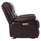 CHITA LIVING-Luckie Power Glider Recliner with Lumbar Support-Recliners-Faux Leather-Brown-