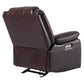 CHITA LIVING-Luckie Power Glider Recliner with Lumbar Support-Recliners-Faux Leather-Black-