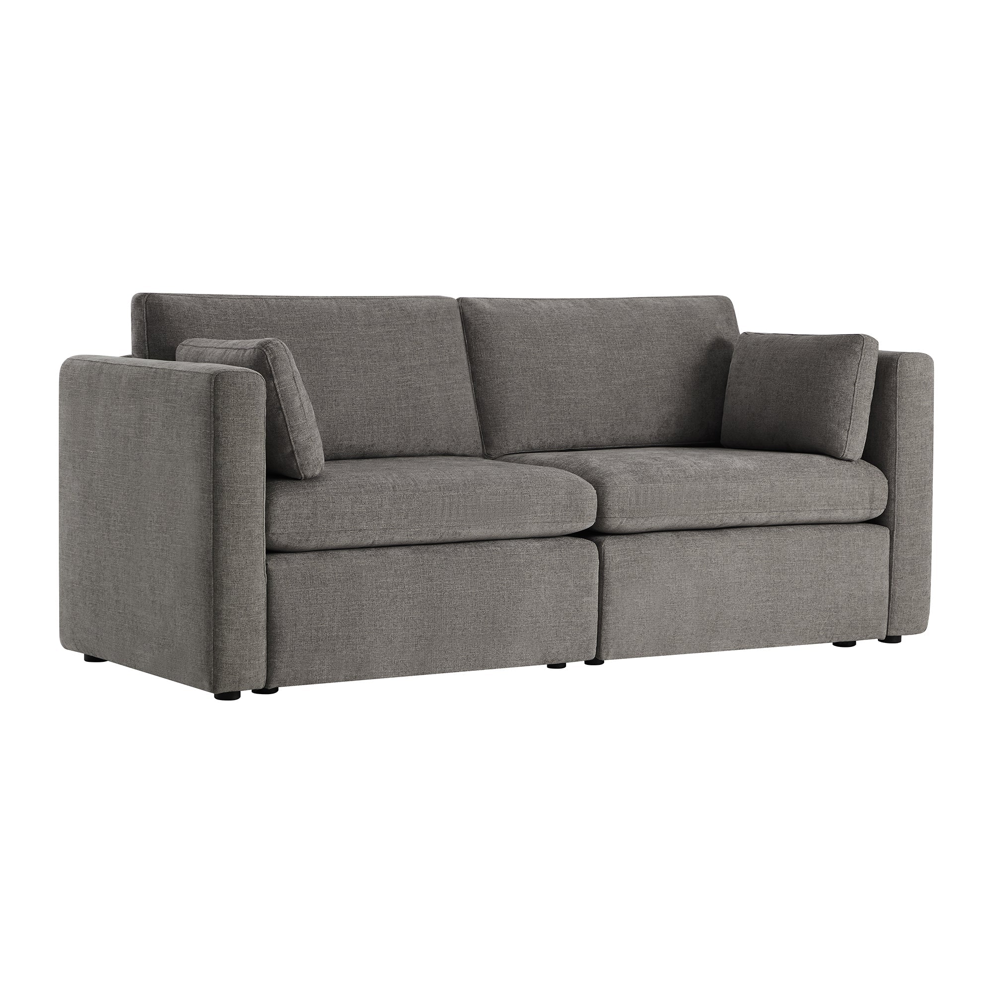 CHITA LIVING-Delaney 2-Piece Modular Sofa (78'')-Sofas-Fabric-Fossil Gray-