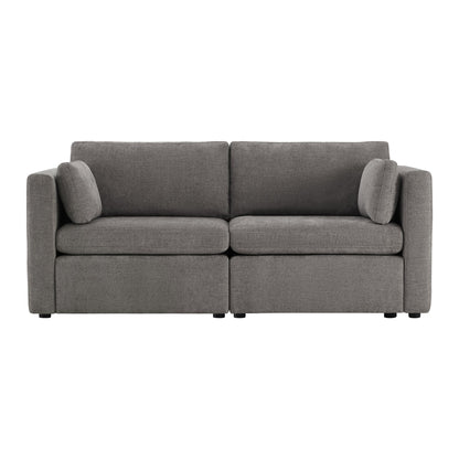 CHITA LIVING-Delaney 2-Piece Modular Sofa (78'')-Sofas-Fabric-Fossil Gray-