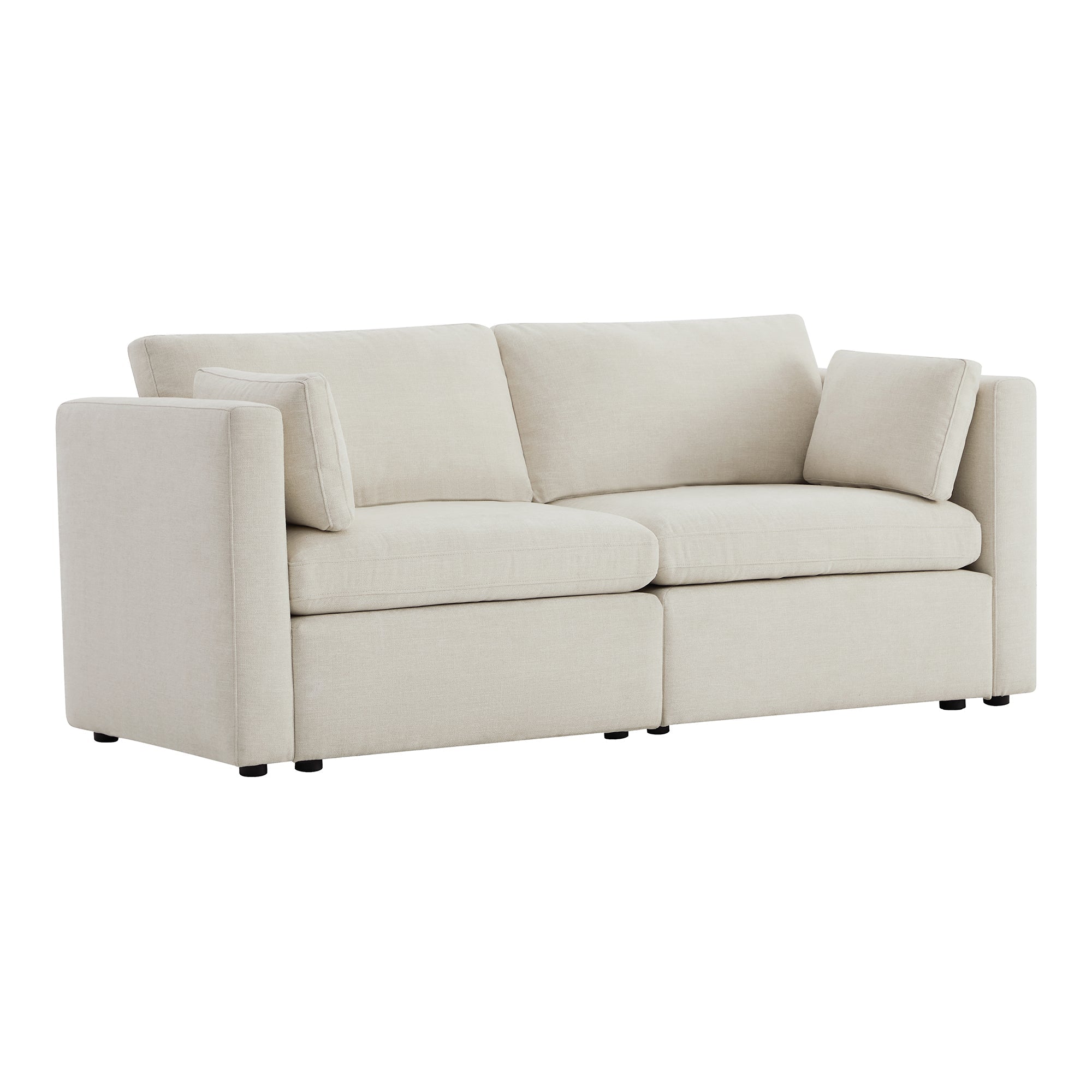 CHITA LIVING-Delaney 2-Piece Modular Sofa (78'')-Sofas-Fabric-Linen-