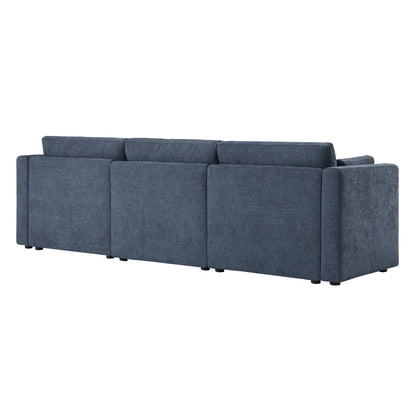 CHITA LIVING-Delaney 3-Piece Modular Sofa (112'')-Sofas-Fabric-Blue-