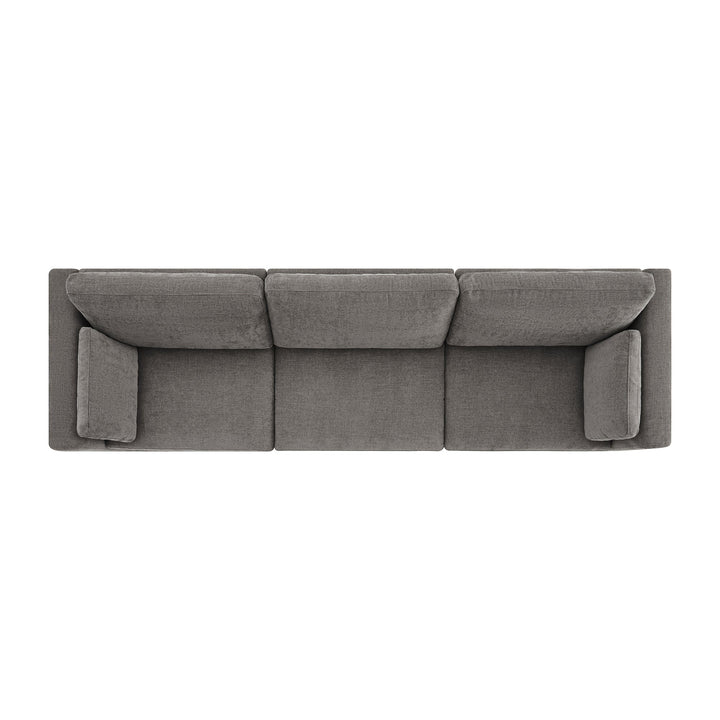 CHITA LIVING-Delaney 3-Piece Modular Sofa (112'')-Sofas-Fabric-Fossil Gray-