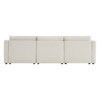 CHITA LIVING-Delaney 3-Piece Modular Sofa (112'')-Sofas-Fabric-Linen-