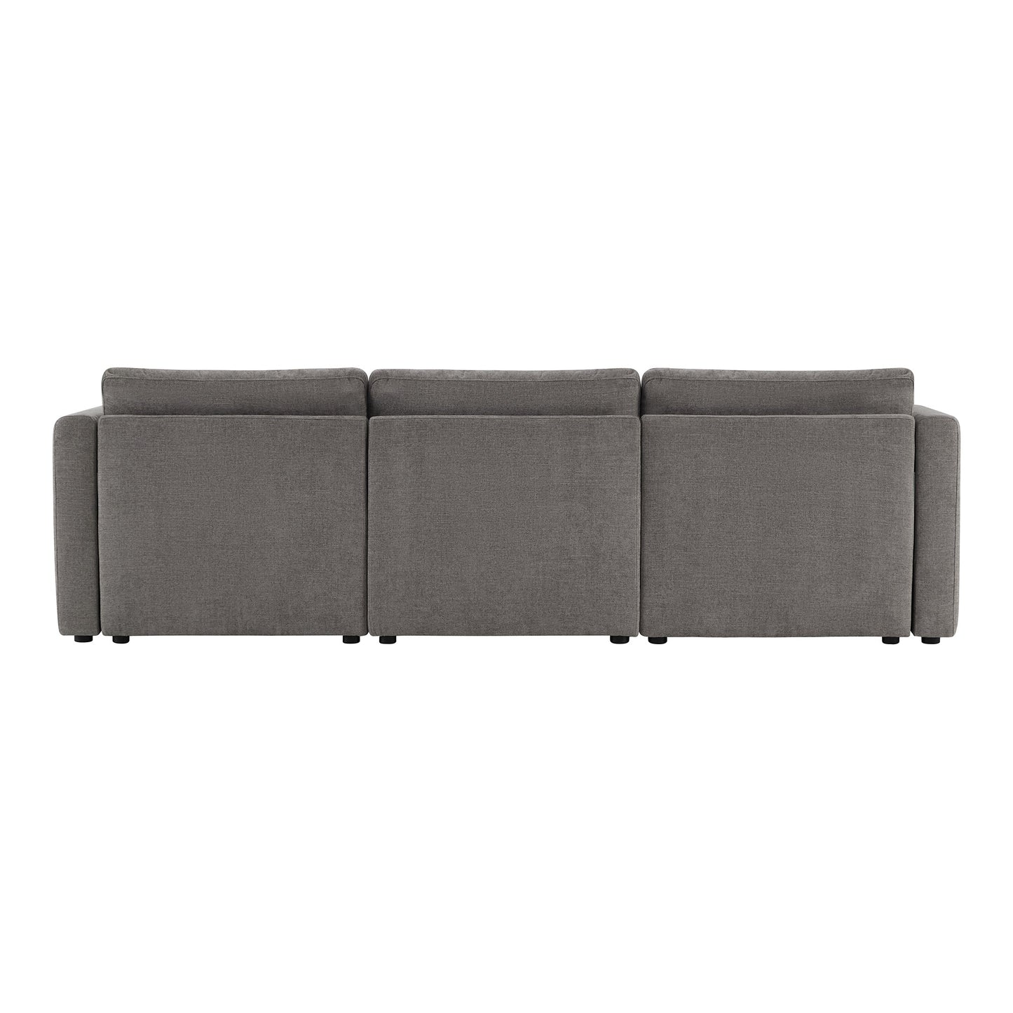 CHITA LIVING-Delaney 3-Piece Modular Sofa (112'')-Sofas-Fabric-Fossil Gray-