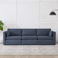 CHITA LIVING-Delaney 3-Piece Modular Sofa (112'')-Sofas-Fabric-Terracotta-