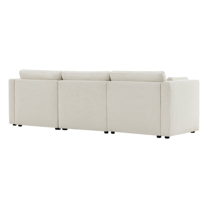 CHITA LIVING-Delaney 3-Piece Modular Sofa (112'')-Sofas-Fabric-Linen-